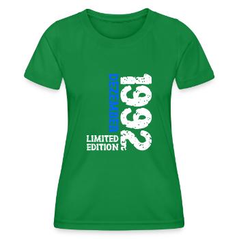 1992 Dezember Limited Edition 31. Geburtstag Deko - Frauen Funktions-T-Shirt - Kelly Green - Vorne - AI Model Female 172 dark (172cm)