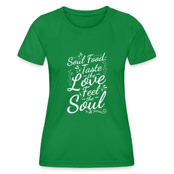 Soul Food cuisine Decor Art mural - T-shirt sport Femme - vert - Devant - AI Model Female 172 dark (172cm)