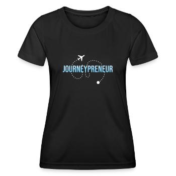 Agence de voyage Journey Preneur - T-shirt sport Femme - noir - Devant - AI Model Female 172 light (172cm)