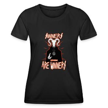 Sinners are Winners - Lifeerror - Women's Functional T-Shirt - black - Front - AI Model Female 172 light (172cm)
