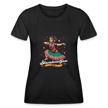 Bharatanatyam Mom Indischer Tanz Indischer - Frauen Funktions-T-Shirt - Schwarz - Vorne - AI Model Female 172 light (172cm)