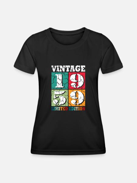 65th birthday Born in 1959 65 years old - Women's Functional T-Shirt - black