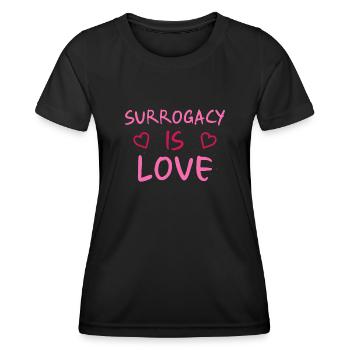 La maternité de substitution, c’est l’amour - Mère porteuse - T-shirt sport Femme - noir - Devant - AI Model Female 172 light (172cm)