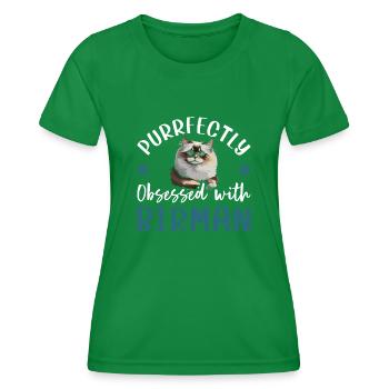 Obsédé par le Birman - T-shirt sport Femme - vert - Devant - AI Model Female 172 dark (172cm)
