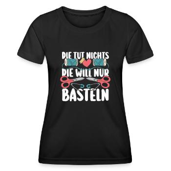Bastler Bastelunterricht Basteln - Frauen Funktions-T-Shirt - Schwarz - Vorne - AI Model Female 172 light (172cm)