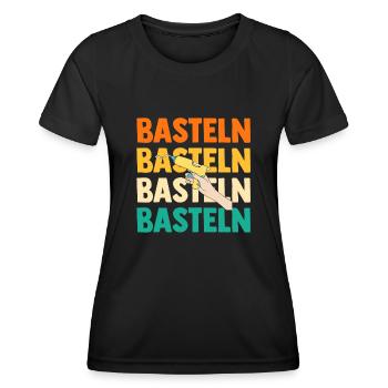 Bastler Bastelunterricht Basteln - Frauen Funktions-T-Shirt - Schwarz - Vorne - AI Model Female 172 light (172cm)