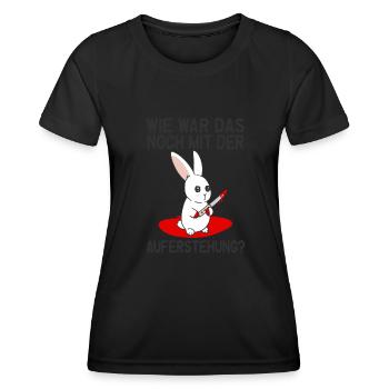 Sarkasmus Mörder Osterhase Auferstehung Halloween - Frauen Funktions-T-Shirt - Schwarz - Vorne - AI Model Female 172 light (172cm)
