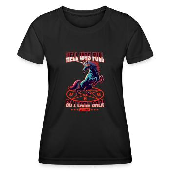 L’enfer était plein alors je suis revenu - Lifeerror - T-shirt sport Femme - noir - Devant - AI Model Female 172 light (172cm)