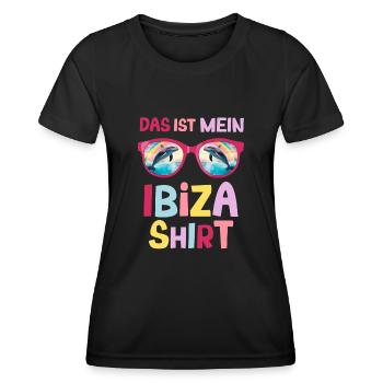 Delfin Sonnenbrille Urlaub Saufen Ibiza Party - Frauen Funktions-T-Shirt - Schwarz - Vorne - AI Model Female 172 light (172cm)