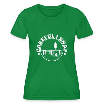 Careful i snap alligator - Frauen Funktions-T-Shirt - Kelly Green - Vorne - AI Model Female 172 dark (172cm)