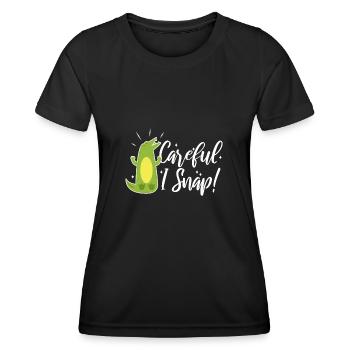Careful i snap alligator - Women's Functional T-Shirt - black - Front - AI Model Female 172 light (172cm)