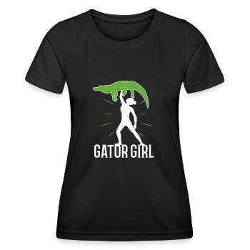 Gator Girl - Frauen Funktions-T-Shirt - Schwarz - Vorne - AI Model Female 172 light (172cm)