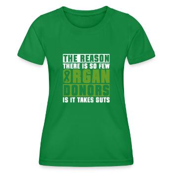 Organ Spender Organtransplantation Organspende - Frauen Funktions-T-Shirt - Kelly Green - Vorne - AI Model Female 172 dark (172cm)