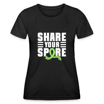 Don d’organes Greffe d’organes Don d’organes - T-shirt sport Femme - noir - Devant - AI Model Female 172 light (172cm)