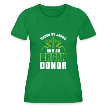 Organ Spender Organtransplantation Organspende - Frauen Funktions-T-Shirt - Kelly Green - Vorne - AI Model Female 172 dark (172cm)