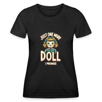 Doll Lovers Collectors of Antique Porcelain - Women's Functional T-Shirt - black - Front - AI Model Female 172 light (172cm)