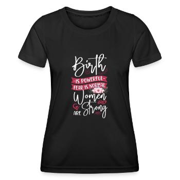 LD Labour And Delivery Nurse - Women's Functional T-Shirt - black - Front - AI Model Female 172 light (172cm)