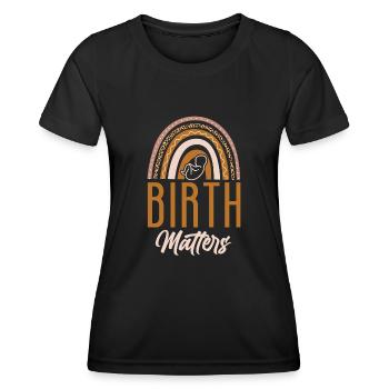 LD Labour And Delivery Nurse - Women's Functional T-Shirt - black - Front - AI Model Female 172 light (172cm)