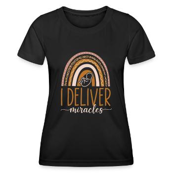 LD Labour And Delivery Nurse - Women's Functional T-Shirt - black - Front - AI Model Female 172 light (172cm)