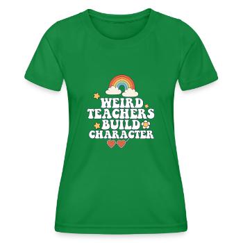 Des enseignants bizarres construisent un personnage à l’école groovy - T-shirt sport Femme - vert - Devant - AI Model Female 172 dark (172cm)