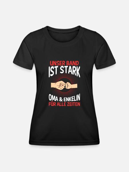 Oma Großmutter und Enkelin - Frauen Funktions-T-Shirt - Schwarz