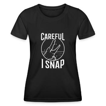 Careful i snap alligator - Frauen Funktions-T-Shirt - Schwarz - Vorne - AI Model Female 172 light (172cm)