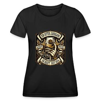 1974 Geburtstag Biker Ein Guter Jahrgang Altert - Frauen Funktions-T-Shirt - Schwarz - Vorne - AI Model Female 172 light (172cm)