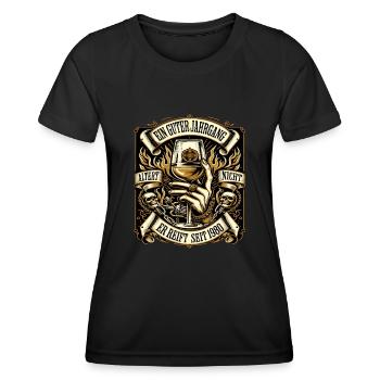 1980 Geburtstag Biker Ein Guter Jahrgang Altert - Frauen Funktions-T-Shirt - Schwarz - Vorne - AI Model Female 172 light (172cm)