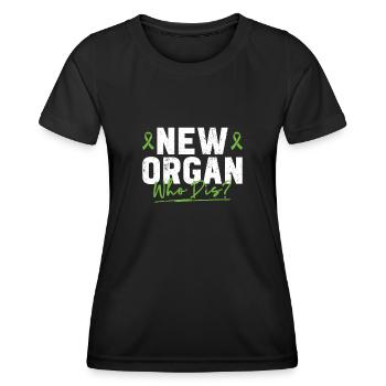Don d’organes Greffe d’organes Don d’organes - T-shirt sport Femme - noir - Devant - AI Model Female 172 light (172cm)