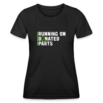 Don d’organes Greffe d’organes Don d’organes - T-shirt sport Femme - noir - Devant - AI Model Female 172 light (172cm)