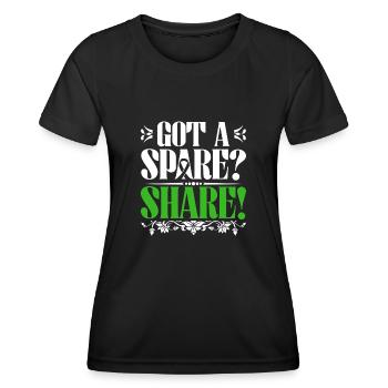 Don d’organes Greffe d’organes Don d’organes - T-shirt sport Femme - noir - Devant - AI Model Female 172 light (172cm)