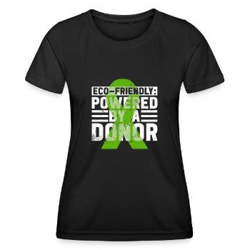 Don d’organes Greffe d’organes Don d’organes - T-shirt sport Femme - noir - Devant - AI Model Female 172 light (172cm)