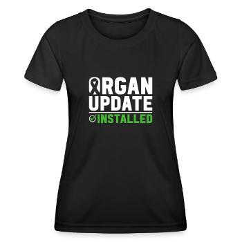 Don d’organes Greffe d’organes Don d’organes - T-shirt sport Femme - noir - Devant - AI Model Female 172 light (172cm)
