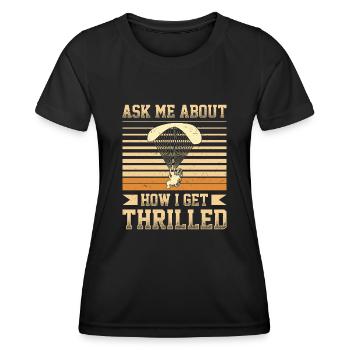 Parapente motorisé Paramotorist Adventure - T-shirt sport Femme - noir - Devant - AI Model Female 172 light (172cm)