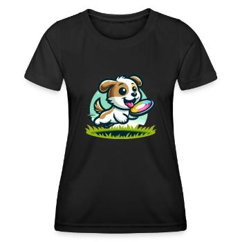 Agilité canine - T-shirt sport Femme - noir - Devant - AI Model Female 172 light (172cm)