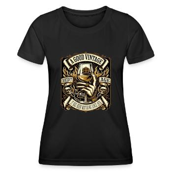 1976 Geburtstag Biker Ein Guter Jahrgang Altert - Frauen Funktions-T-Shirt - Schwarz - Vorne - AI Model Female 172 light (172cm)