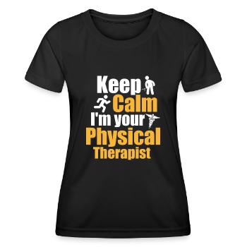 Relax, your therapist has you – - Women's Functional T-Shirt - black - Front - AI Model Female 172 light (172cm)