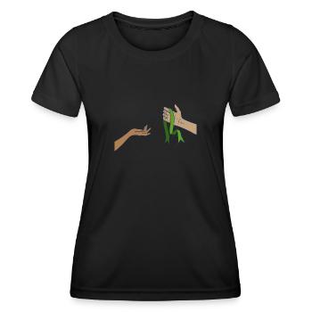 Don d’organes Greffe d’organes Don d’organes - T-shirt sport Femme - noir - Devant - AI Model Female 172 light (172cm)