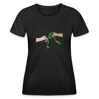 Don d’organes Greffe d’organes Don d’organes - T-shirt sport Femme - noir - Devant - AI Model Female 172 light (172cm)