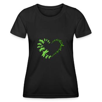 Don d’organes Greffe d’organes Don d’organes - T-shirt sport Femme - noir - Devant - AI Model Female 172 light (172cm)
