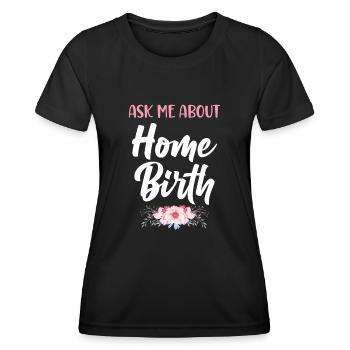 Infirmière spécialisée dans le travail et l’accouchement - T-shirt sport Femme - noir - Devant - AI Model Female 172 light (172cm)