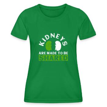 Organspender Niere Organtransplantation - Frauen Funktions-T-Shirt - Kelly Green - Vorne - AI Model Female 172 dark (172cm)