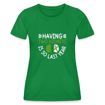 Organspender Niere Organtransplantation - Frauen Funktions-T-Shirt - Kelly Green - Vorne - AI Model Female 172 dark (172cm)