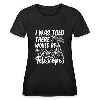 Astronom Star Gaze Nacht Himmel Enthusiast - Frauen Funktions-T-Shirt - Schwarz - Vorne - AI Model Female 172 light (172cm)