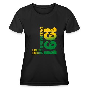1991 Dezember Limited Edition 32 Geburtstag Outfit - Frauen Funktions-T-Shirt - Schwarz - Vorne - AI Model Female 172 light (172cm)