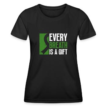 Greffe d’organe par fente de donneur d’organes - T-shirt sport Femme - noir - Devant - AI Model Female 172 light (172cm)
