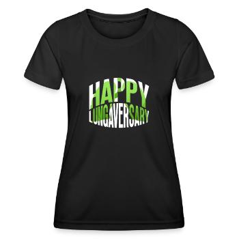 Greffe d’organe par fente de donneur d’organes - T-shirt sport Femme - noir - Devant - AI Model Female 172 light (172cm)
