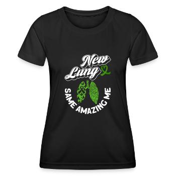 Greffe d’organe par fente de donneur d’organes - T-shirt sport Femme - noir - Devant - AI Model Female 172 light (172cm)