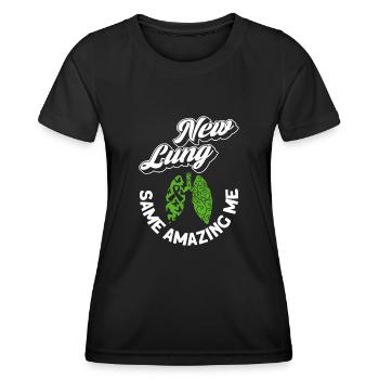 Greffe d’organe par fente de donneur d’organes - T-shirt sport Femme - noir - Devant - AI Model Female 172 light (172cm)