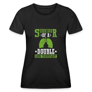 Greffe d’organe par fente de donneur d’organes - T-shirt sport Femme - noir - Devant - AI Model Female 172 light (172cm)
